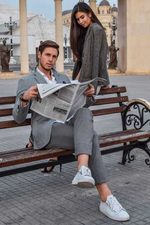 Massimo Dutti - мъж и жена на пейка