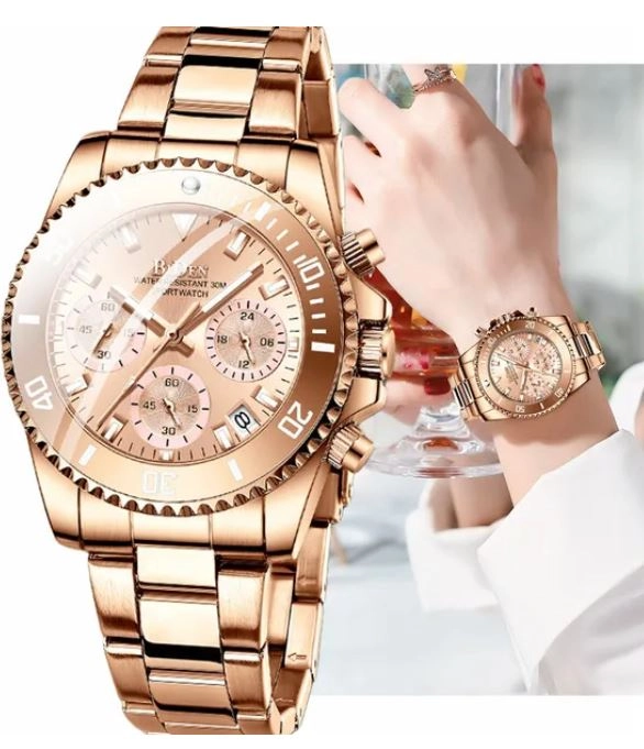 chasovnik v rozovo zlato