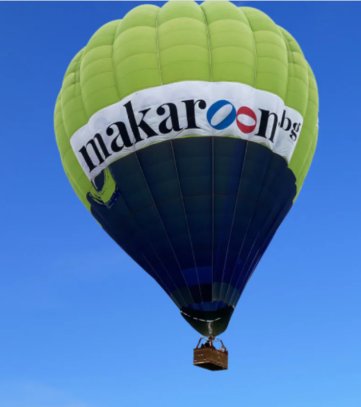 balon s gorsht vazduh v zeleno i cherno