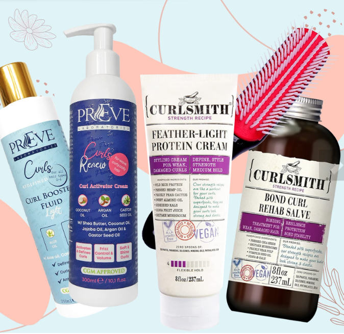 butilki s produkti za kosa