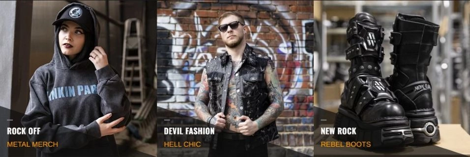 мъж и жена в рок облекло и рок ботуши