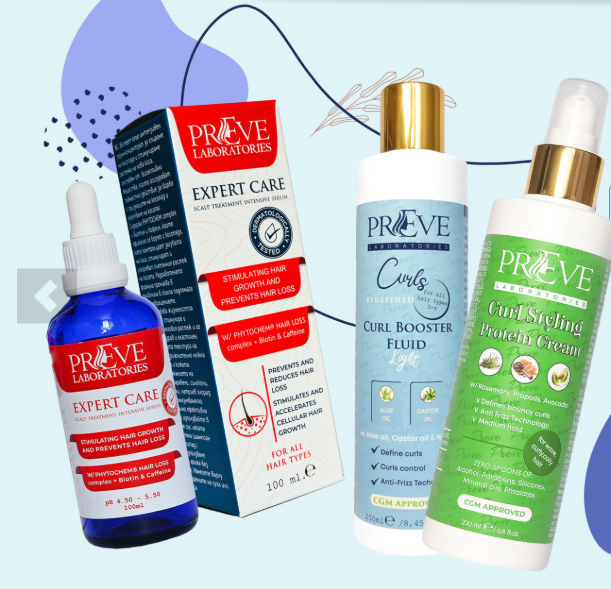 butilki s produkti za kosa