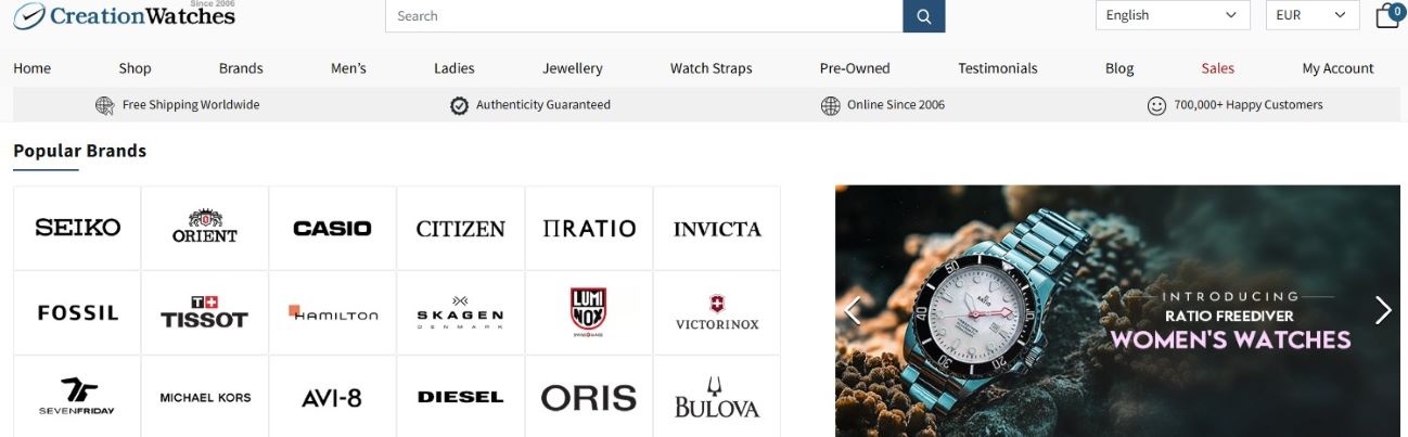 онлайн магазин Creation Watches